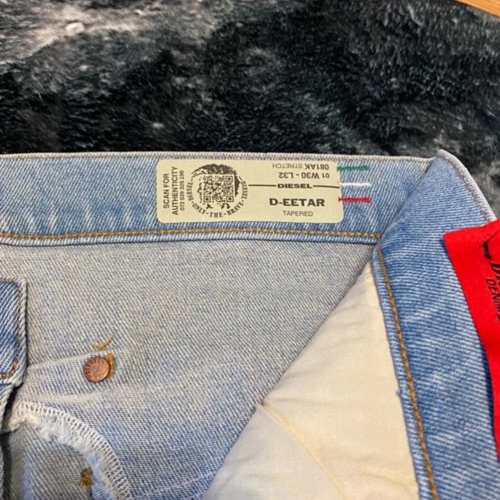 Diesel Faded Blue Men's Straight Jeans - Picture 7 of 16